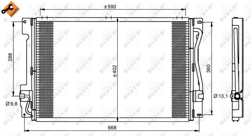 NRF 35151 Condenser, air conditioning