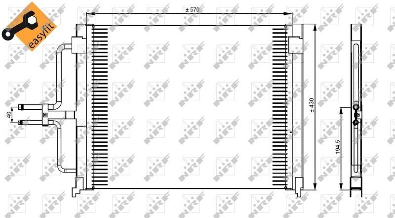 NRF 35162 Condenser, air conditioning