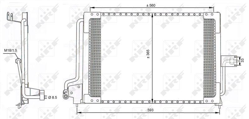 NRF 35182 Condenser, air conditioning