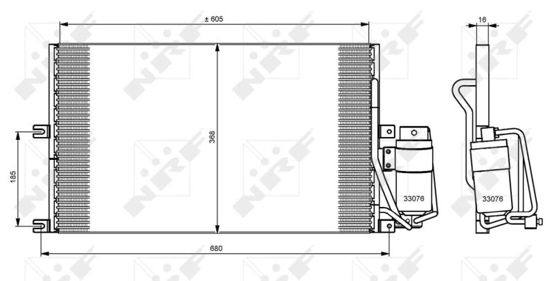 NRF 35183 Condenser, air conditioning