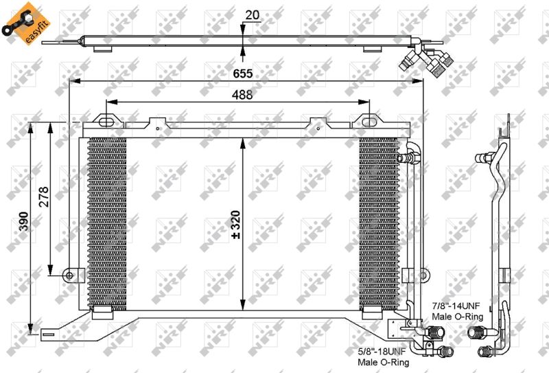 NRF 35240 Condenser, air conditioning