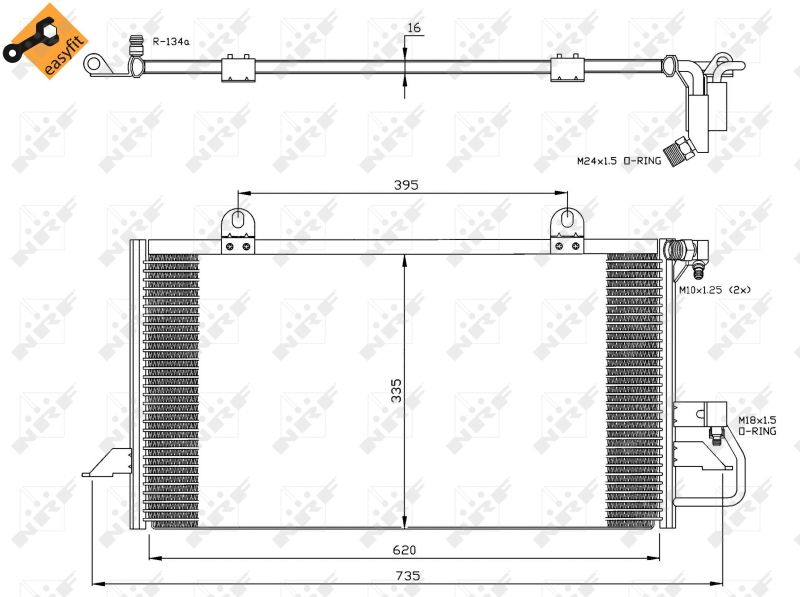 NRF 35247 Condenser, air conditioning