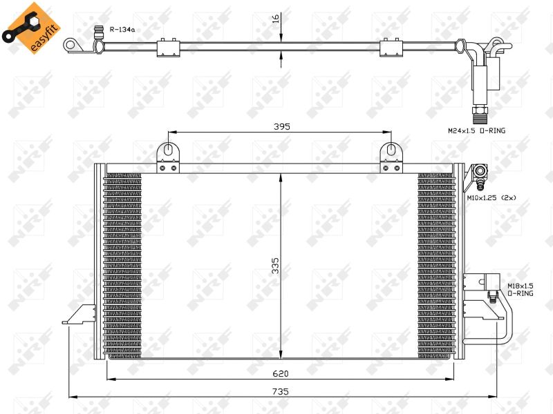 NRF 35248 Condenser, air conditioning