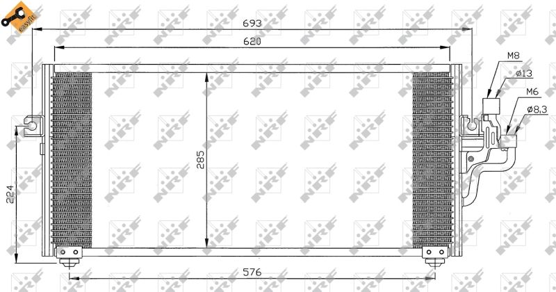 NRF 35268 Condenser, air conditioning