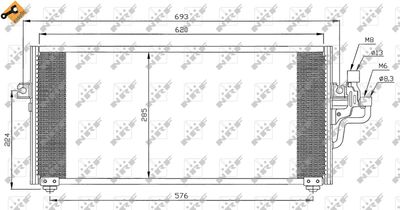Condenser, air conditioning NRF 35268