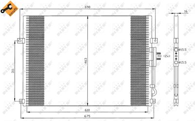 Condenser, air conditioning NRF 35275