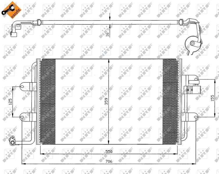 NRF 35300 Condenser, air conditioning