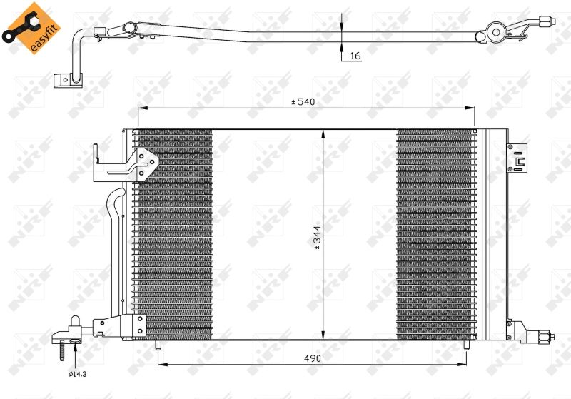 NRF 35304 Condenser, air conditioning