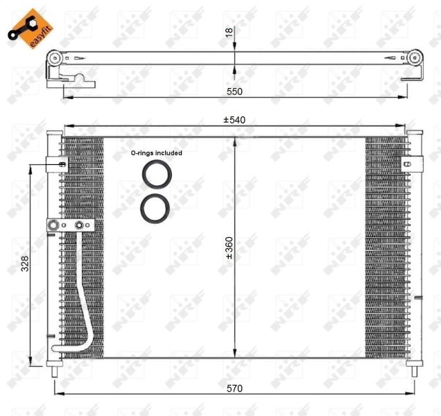 NRF 35306 Condenser, air conditioning