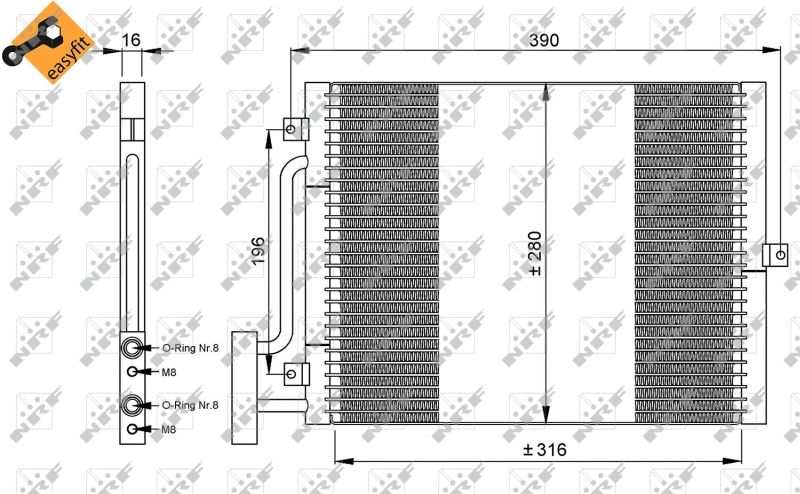 NRF 35307 Condenser, air conditioning
