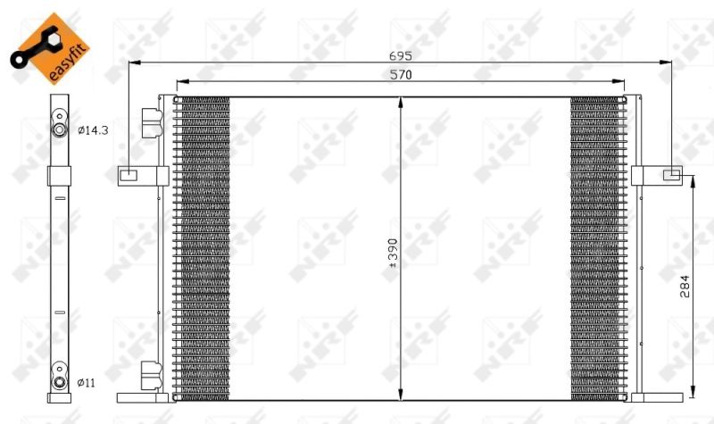 NRF 35311 Condenser, air conditioning