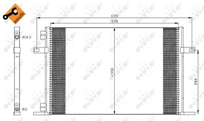 Condenser, air conditioning NRF 35311