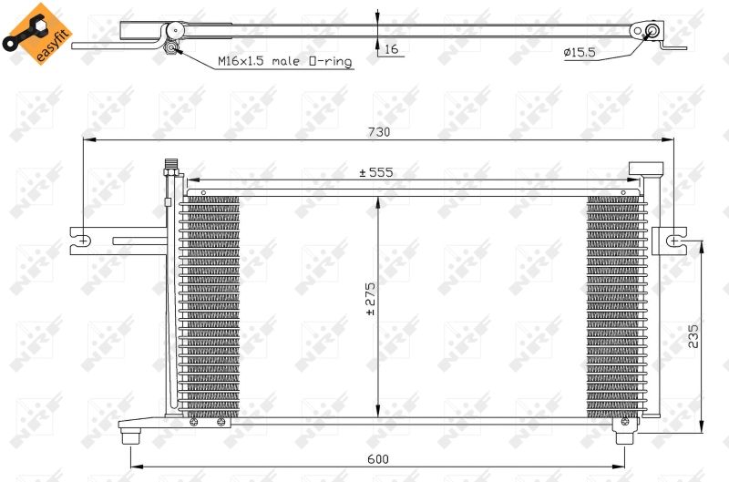 NRF 35315 Condenser, air conditioning