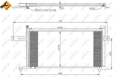 Condenser, air conditioning NRF 35315