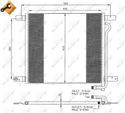 Condenser, air conditioning NRF 35325