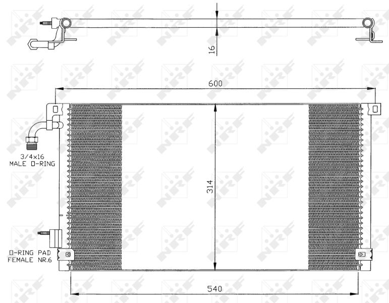 NRF 35328 Condenser, air conditioning