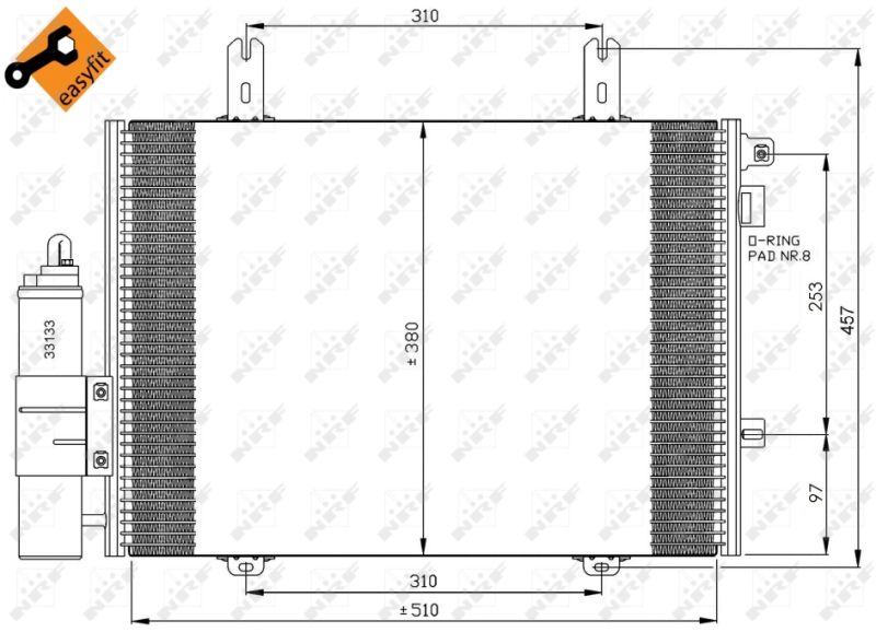 NRF 35353 Condenser, air conditioning