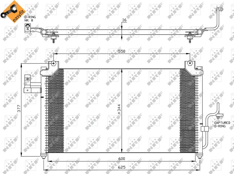 NRF 35356 Condenser, air conditioning