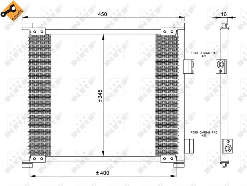 NRF 35357 Condenser, air conditioning