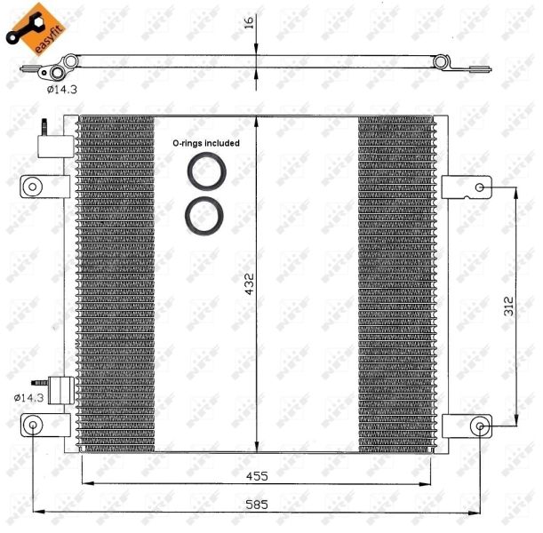 NRF 35364 Condenser, air conditioning