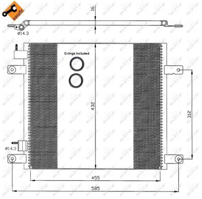 Condenser, air conditioning NRF 35364