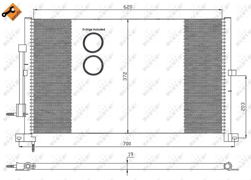 NRF 35365 Condenser, air conditioning