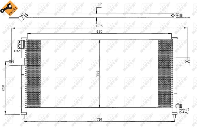 NRF 35380 Condenser, air conditioning