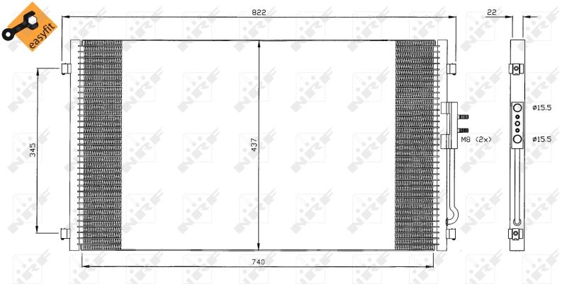 NRF 35383 Condenser, air conditioning