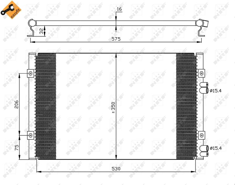 NRF 35384 Condenser, air conditioning