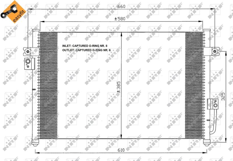 NRF 35426 Condenser, air conditioning