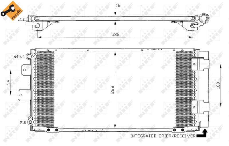 NRF 35436 Condenser, air conditioning