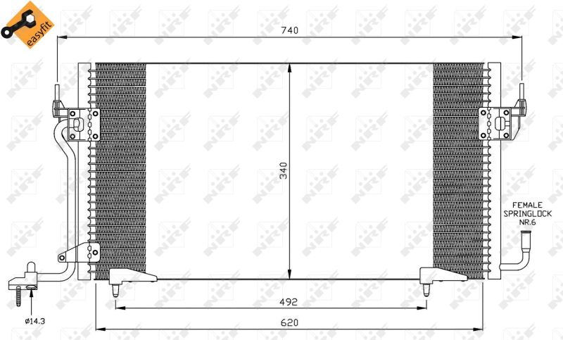 NRF 35439 Condenser, air conditioning
