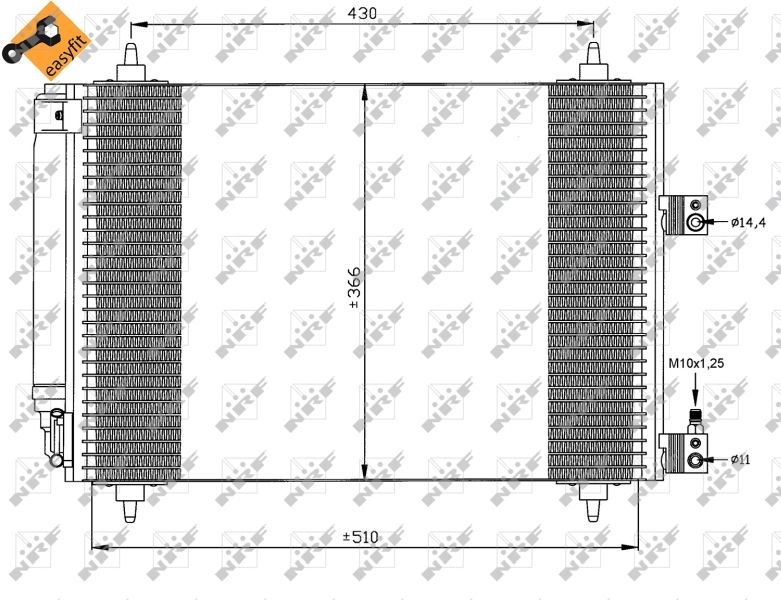 NRF 35443 Condenser, air conditioning
