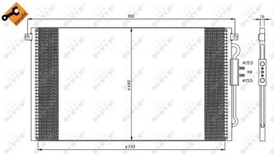 Condenser, air conditioning NRF 35448