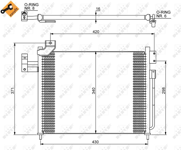 NRF 35460 Condenser, air conditioning