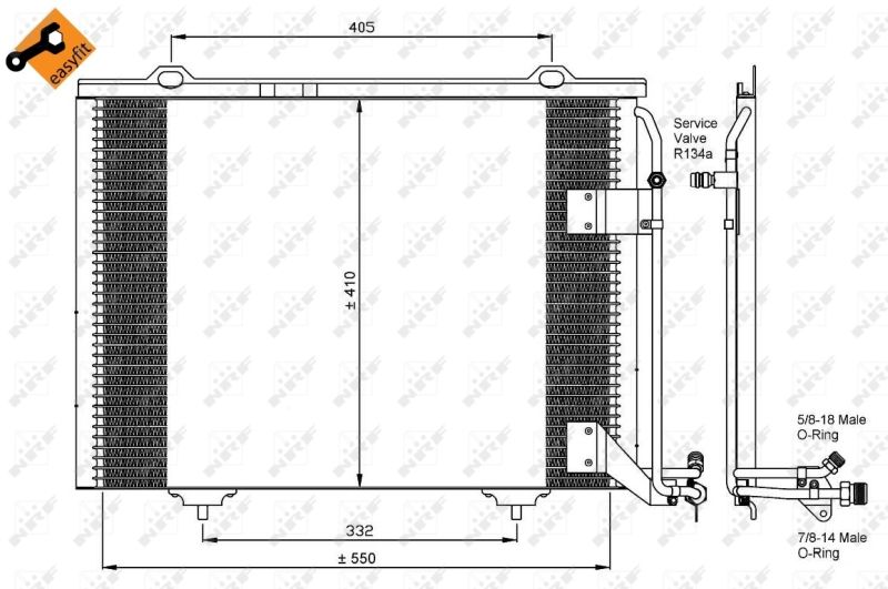 NRF 35463 Condenser, air conditioning