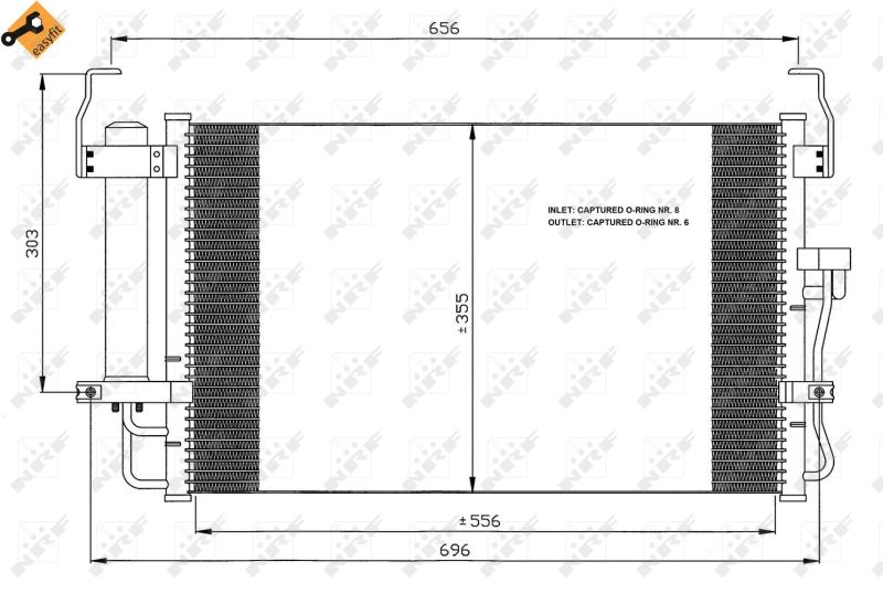 NRF 35474 Condenser, air conditioning