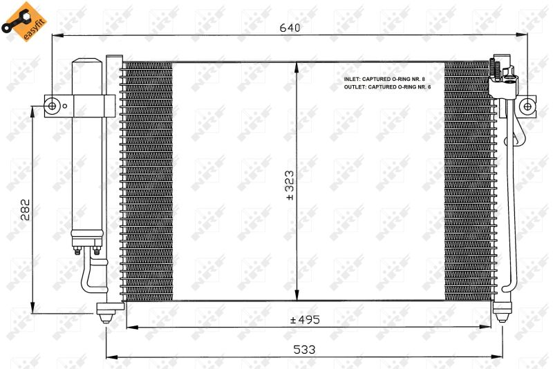 NRF 35476 Condenser, air conditioning