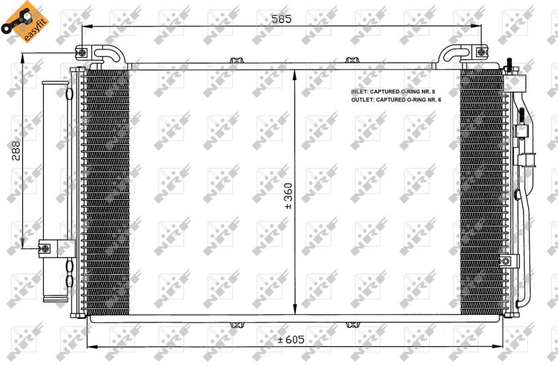 NRF 35477 Condenser, air conditioning