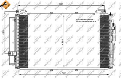 Condenser, air conditioning NRF 35477