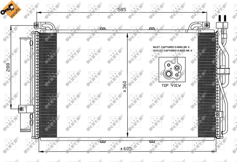 NRF 35478 Condenser, air conditioning