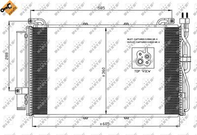 Condenser, air conditioning NRF 35478