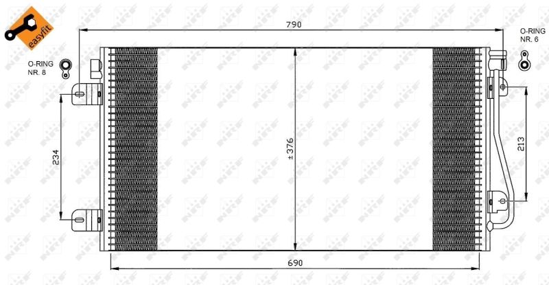 NRF 35484 Condenser, air conditioning