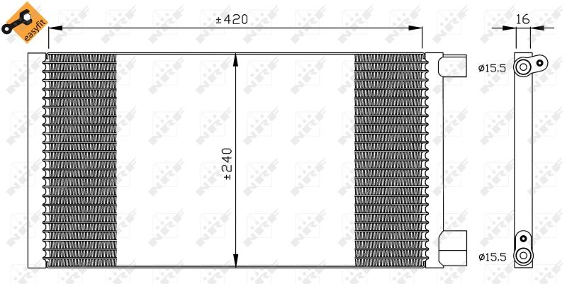 NRF 35487 Condenser, air conditioning