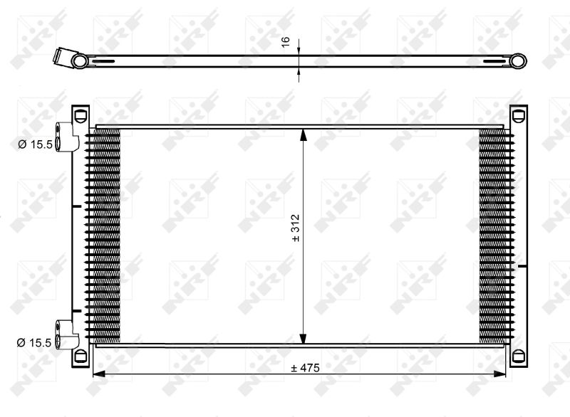 NRF 35490 Condenser, air conditioning