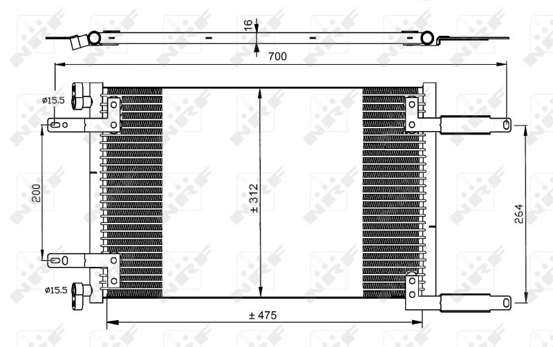 NRF 35493 Condenser, air conditioning