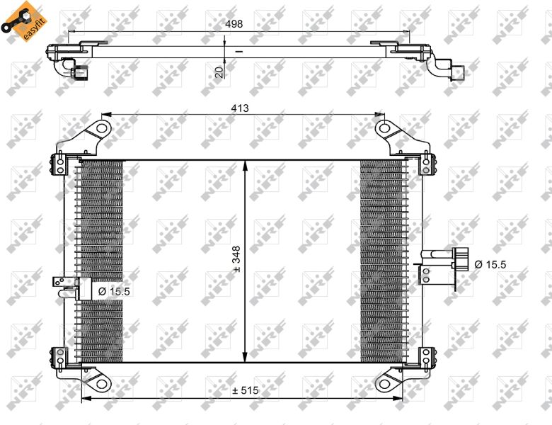 NRF 35494 Condenser, air conditioning