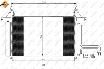 Condenser, air conditioning NRF 35495