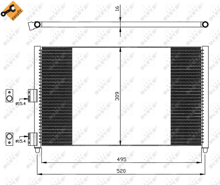 NRF 35502 Condenser, air conditioning