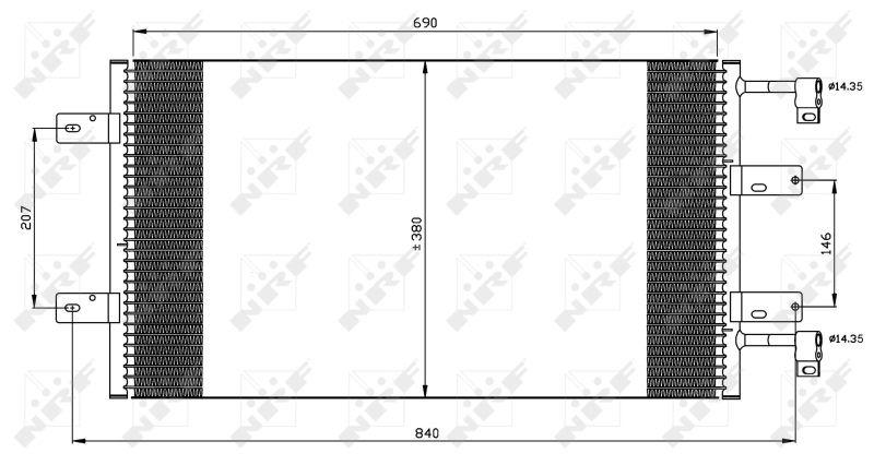 NRF 35505 Condenser, air conditioning